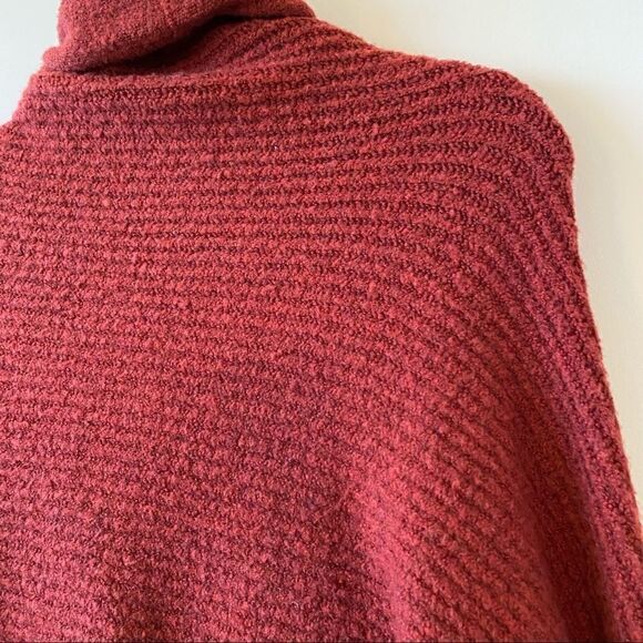NWT-Chelsea28 Ribbed Brick Red Wool Blend Cozy/Soft Open Cardigan - Picture 5 of 10